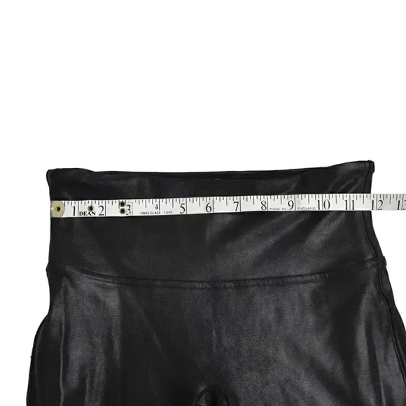 Spanx Faux Leather Moto Leggings Black Shaping Waistband Size Small - Picture 11 of 14